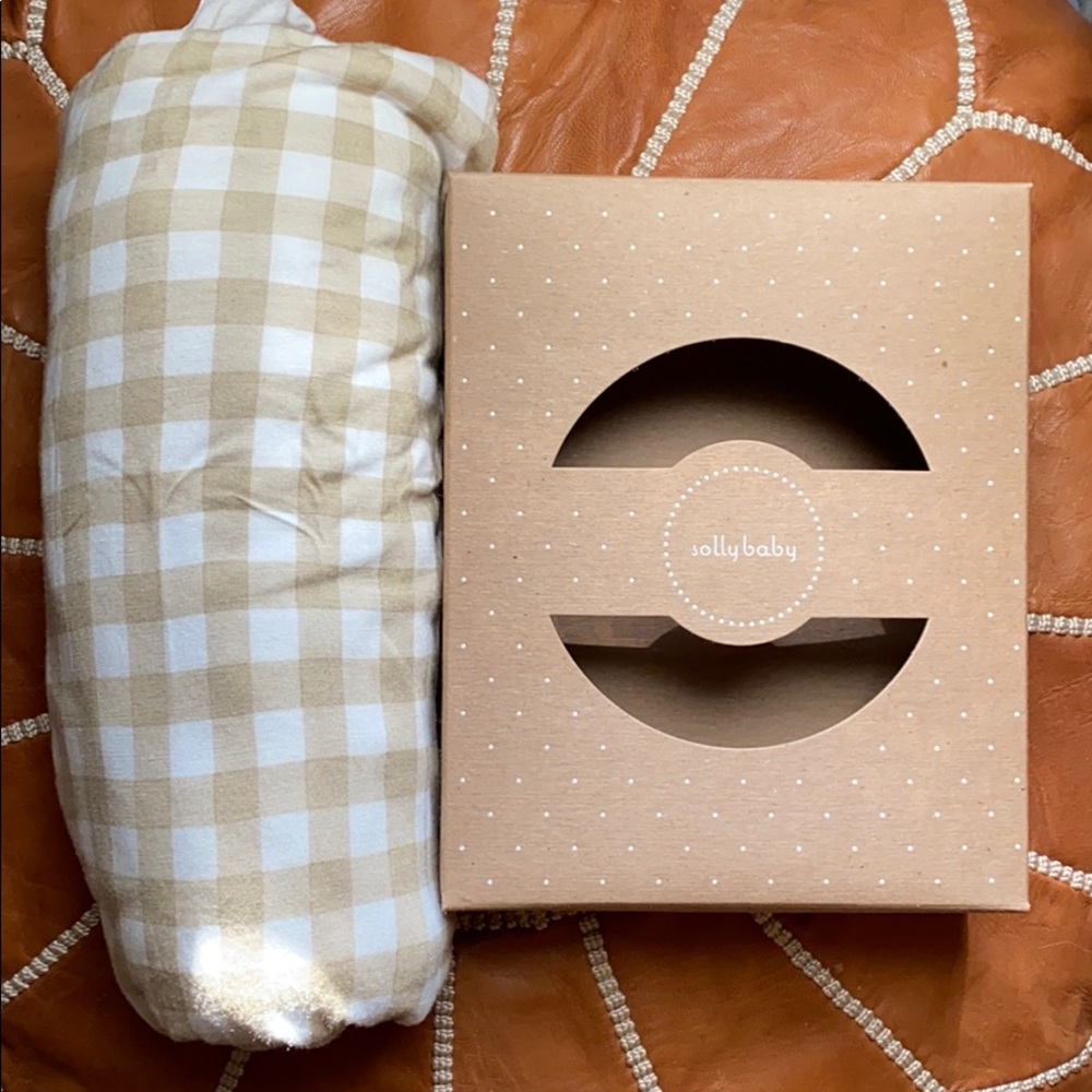 Solly Baby Creamy Gingham Wrap